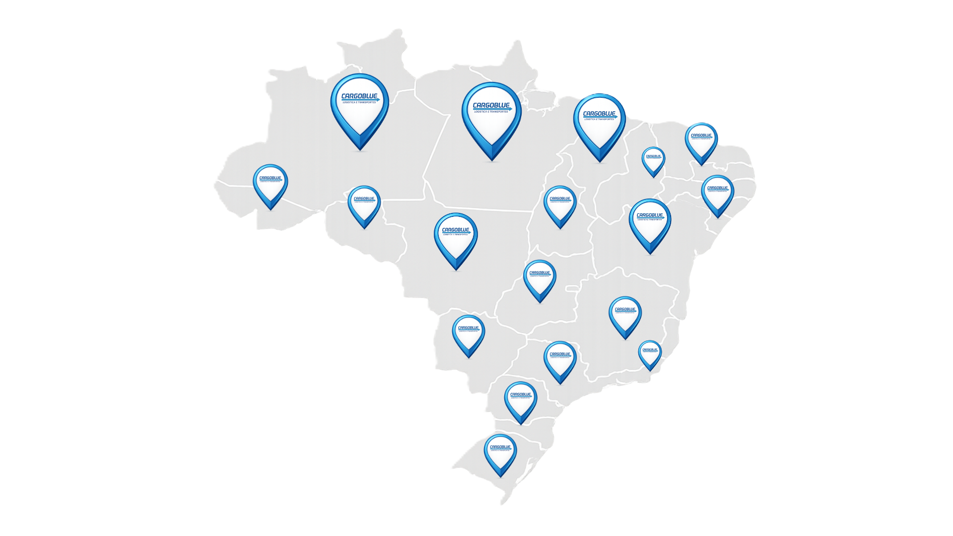Mapa de atuação CargoBlue