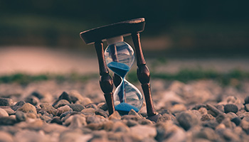 Prazo de entrega, ampulheta azul, Cargoblue